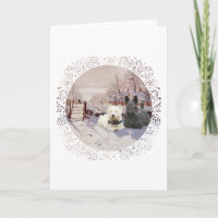 Westie & Scottie Winter Magpie