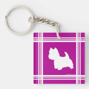Westie Silhouette Key Ring