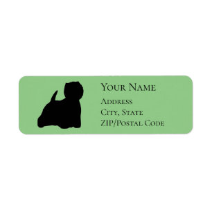 Westie Silhouette Return Address