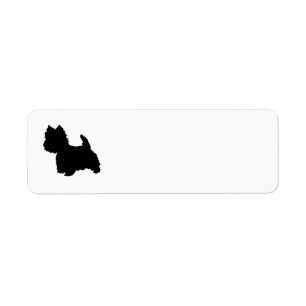 Westie Silhouette Return Address Label