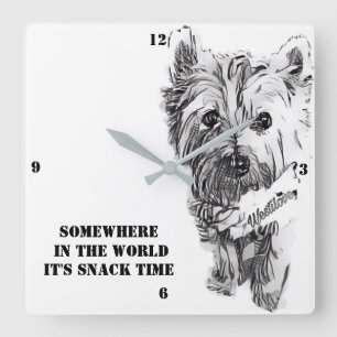 Westie snack time clock