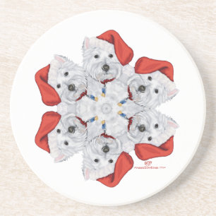 Westie Snowflake Coaster