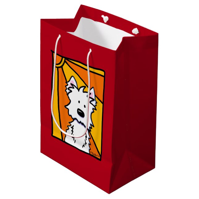 Westie Sunshine KiniArt Gift Bag (Front Angled)