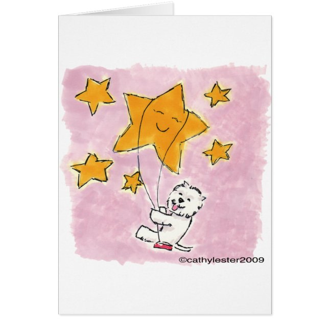 Westie swinging on a star (Front)