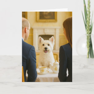 Westie Tea Time with the Royals Card