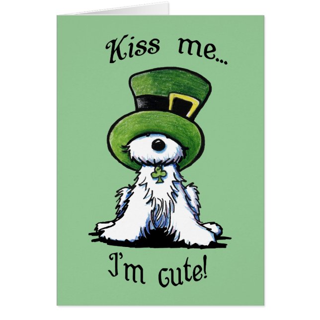 Westie Terrier Dog KISS ME Card (Front)