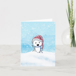 Westie Terrier Dog Winter Holiday Card