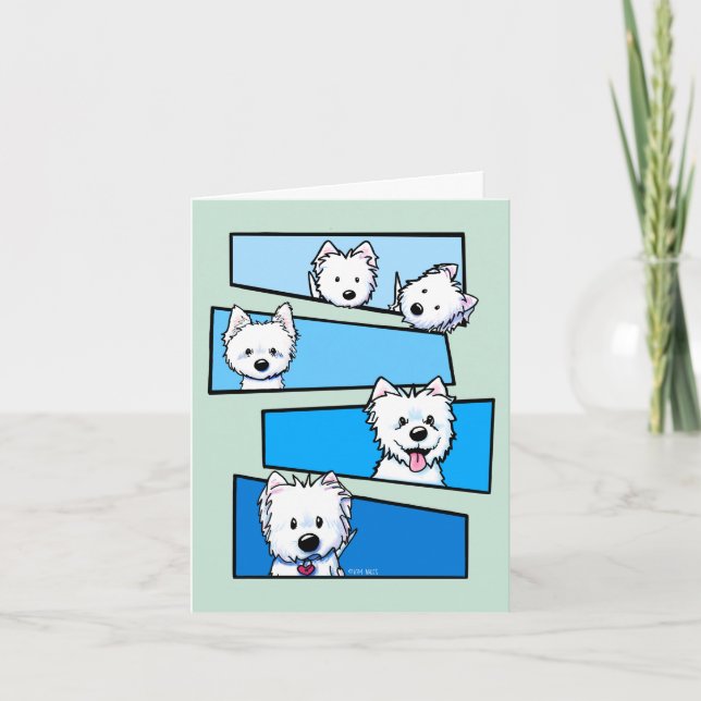 Westie Terrier Fans Thank You  Card (Front)