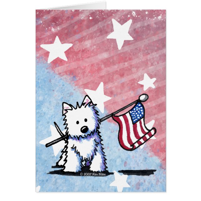 Westie terrier July 4th (Front)