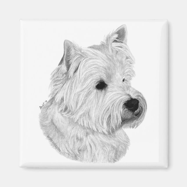 Westie Terrier Magnet (Front)