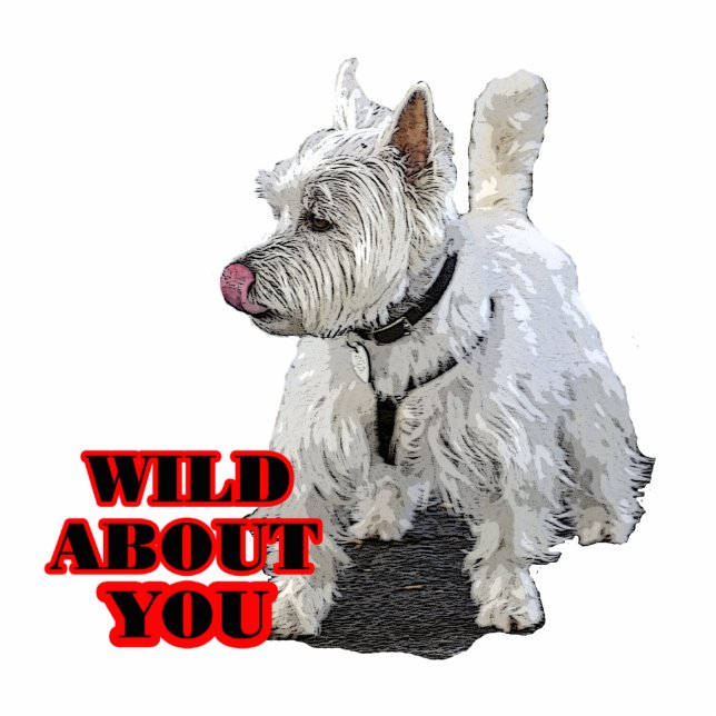 Westie Terrier Sculpture Standing Photo Sculpture (Front)