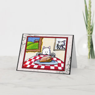 Westie Terrier Thanksgiving Greeting Card