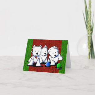 Westie Terrier Trio Christmas Cards