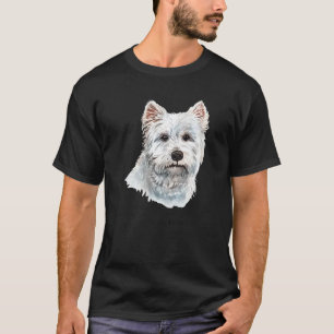 Westie Terrier White Dog Portrait T-Shirt