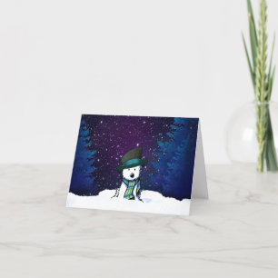 Westie Terrier Winter Greeting Card