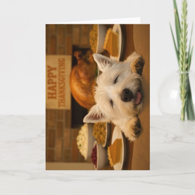 Westie Thanksgiving Card (Front)