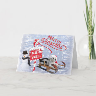 Westie @ The North Pole Holiday Card