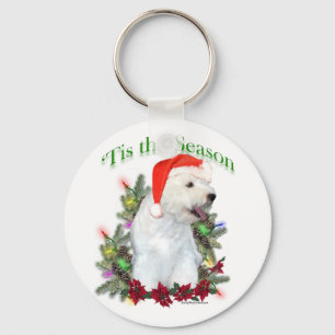 Westie 'Tis the Season Keychain