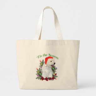 Westie 'Tis the Season Large Tote Bag