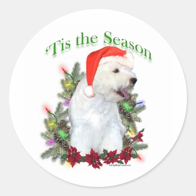 Westie 'Tis the Season - Sticker (Front)