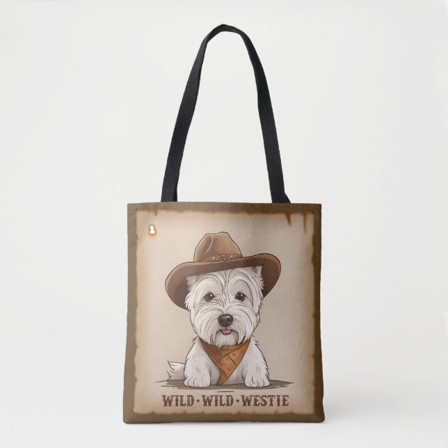 Westie Tote Bag - Wild, wild Westie (Front)