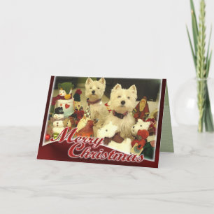 Westie Toyland Christmas Card
