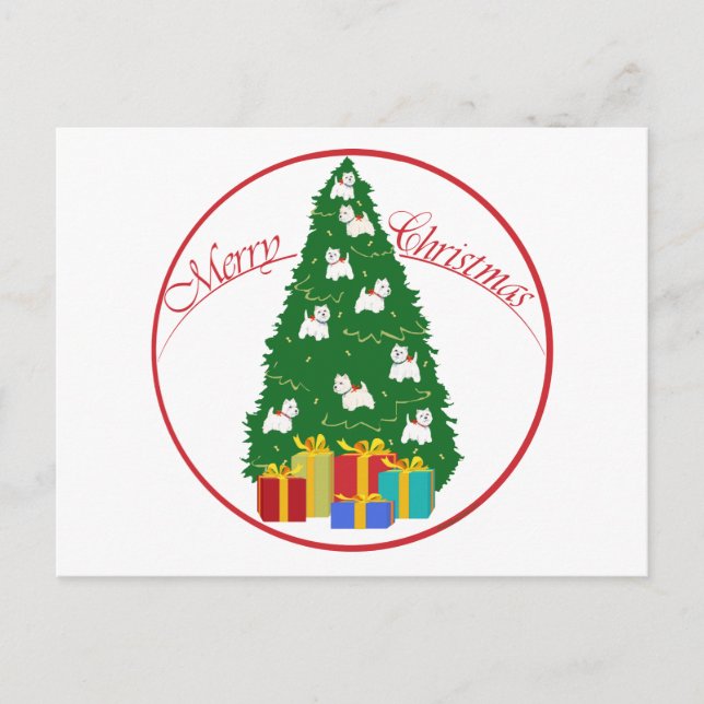Westie Tree Postcard (Front)