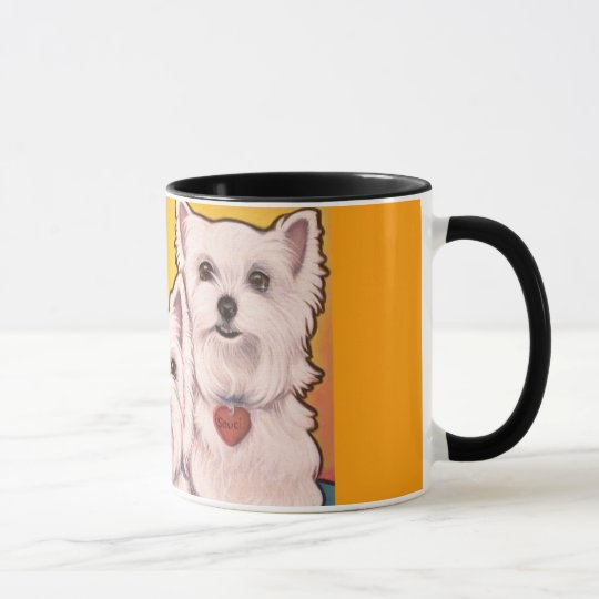 Westie trio mug