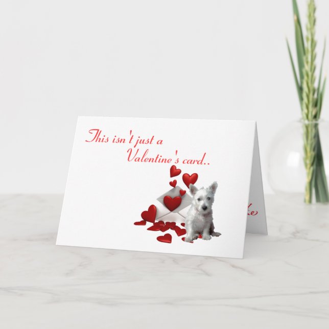Westie Valentine, Be Mine Holiday Card (Front)