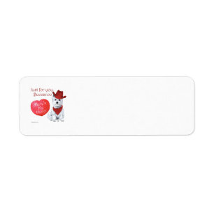 Westie Valentine Return Address Label