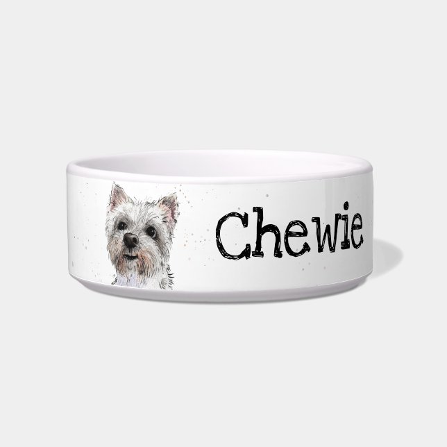 Westie, West Highland Terrier customisable Bowl (Front)