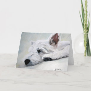 Westie West Highland Terrier Like an Angel Card