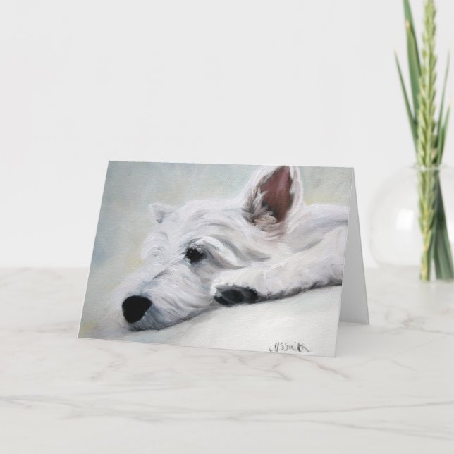 Westie West Highland Terrier Like an Angel Card (Front)