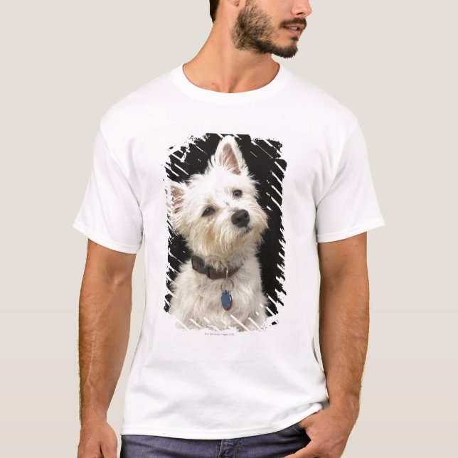 Westie (West Highland terrier) with collar T-Shirt (Front)
