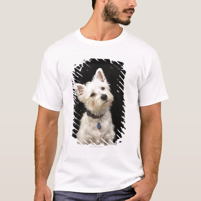 Westie (West Highland terrier) with collar T-Shirt (Front)