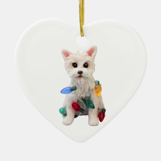 Westie West Highland White Terrier Dog Ornament (Front)