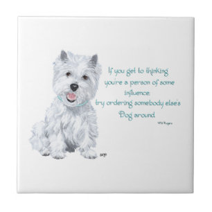 Westie Wisdom Ceramic Tile