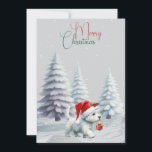 Westie With Gift Merry Christmas Card<br><div class="desc">Westie with gift Merry Christmas card</div>