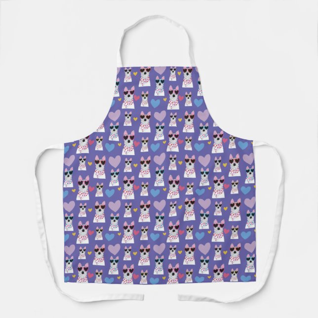 Westie with Heart Sunglasses Apron (Front)