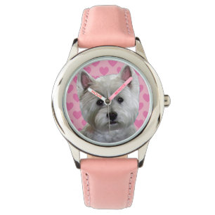 Westie with Heart Watch