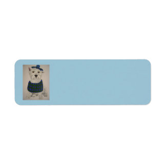 WESTIE with Tam Light blue address label