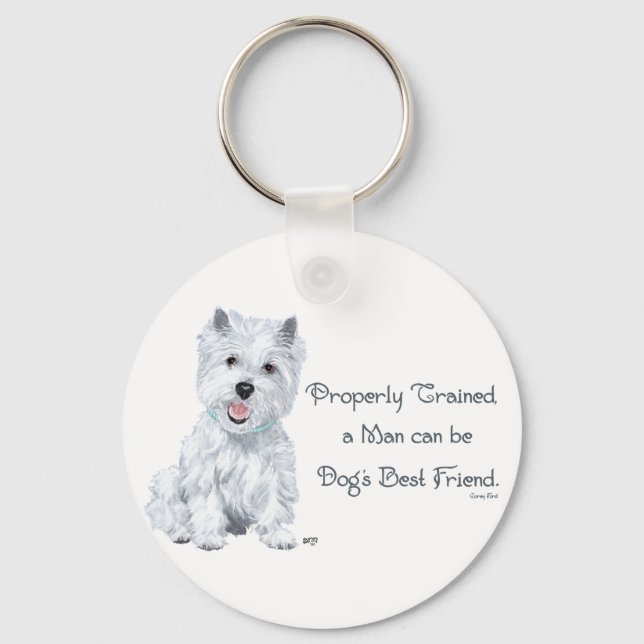 Westie Words of Wisdom Key Ring (Front)
