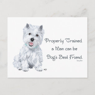 Westie Words of Wisdom Postcard