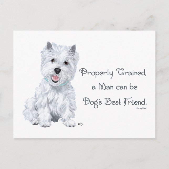 Westie Words of Wisdom Postcard (Front)
