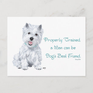 Westie Words of Wisdom Postcard