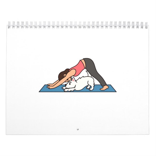 Westie Yoga Buddies Calendar (Cover)