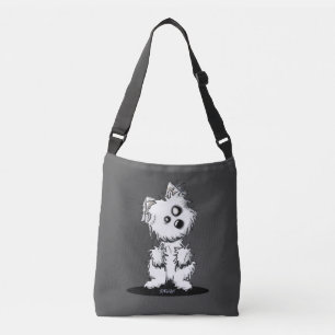 Westie Zombie KiniArt Halloween Crossbody Bag