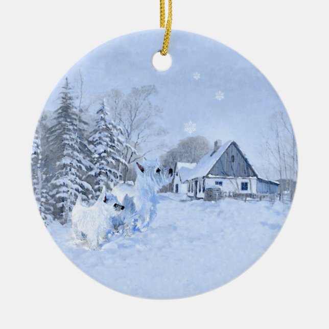 Westies Christmas Ornament (Front)