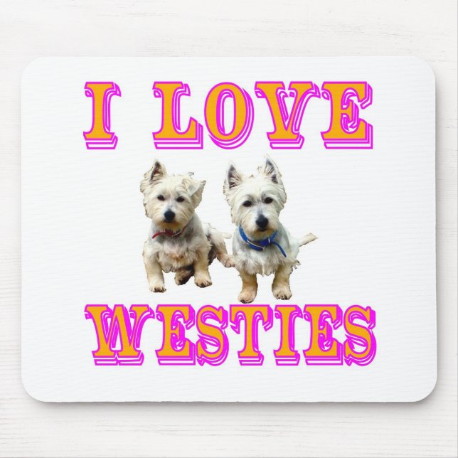 Westies Mouse Pad. Mouse Mat (Front)