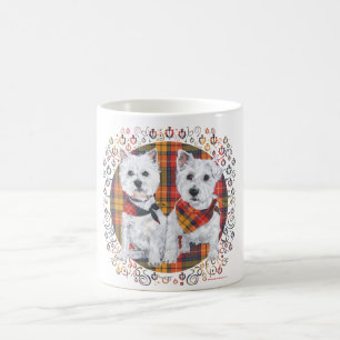 Westies on Tartan Coffee Mug